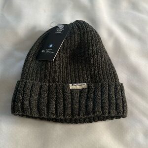 Ben Sherman Beanie Mens Gray Fleece Lined